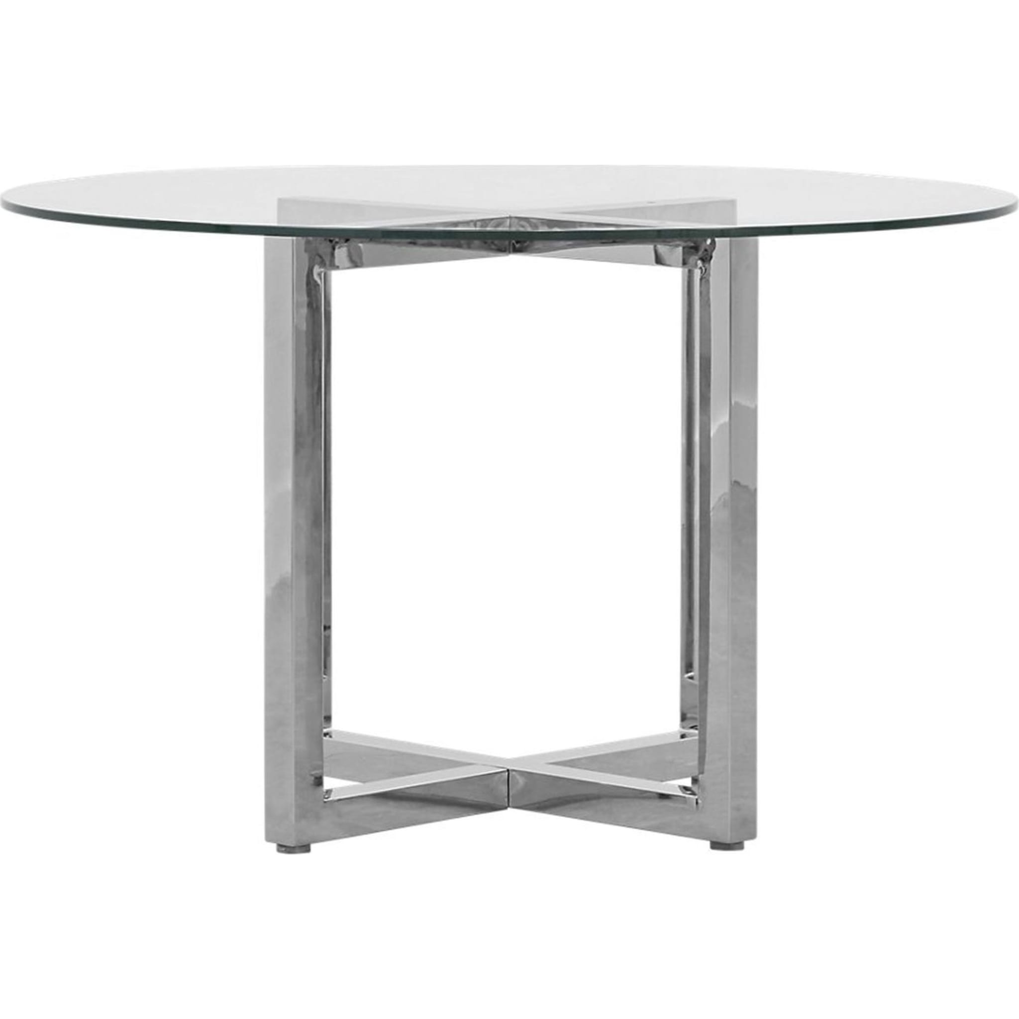 Amalfi 48 inch Round Glass Top Dining Table