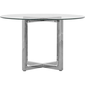 Amalfi 48 inch Round Glass Top Dining Table