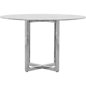 Amalfi 54 inch Round Carrara Marble Top Counter Table
