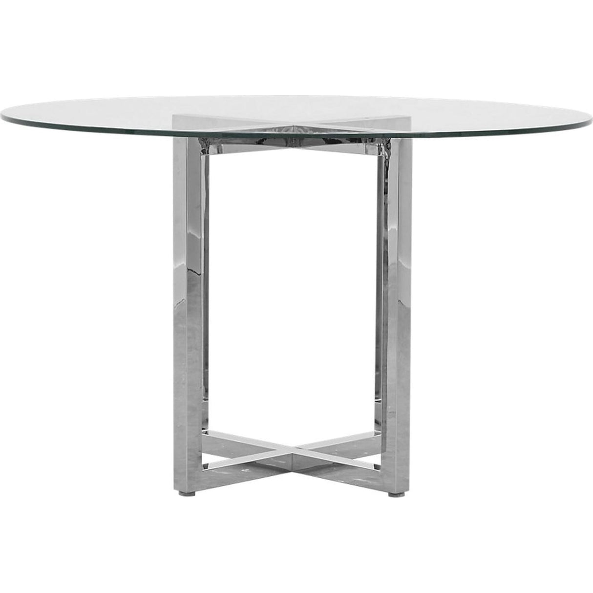 Amalfi 54 inch Round Glass Top Counter Table