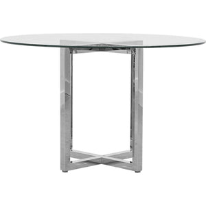 Amalfi 54 inch Round Glass Top Counter Table