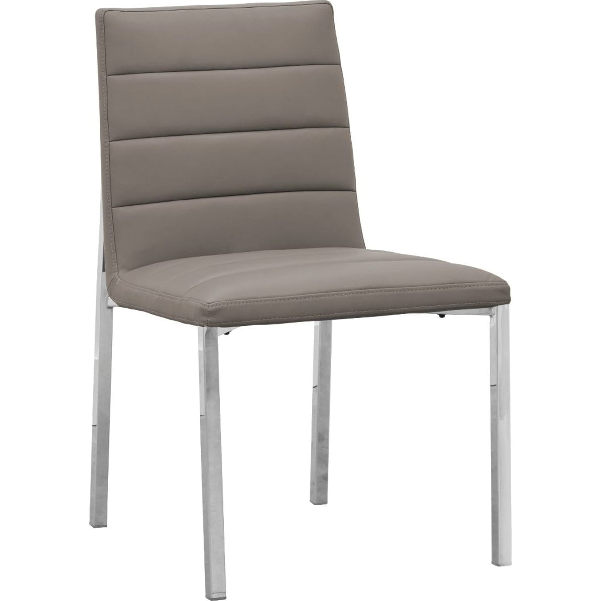 Amalfi Metal Back Chair in Taupe Leather