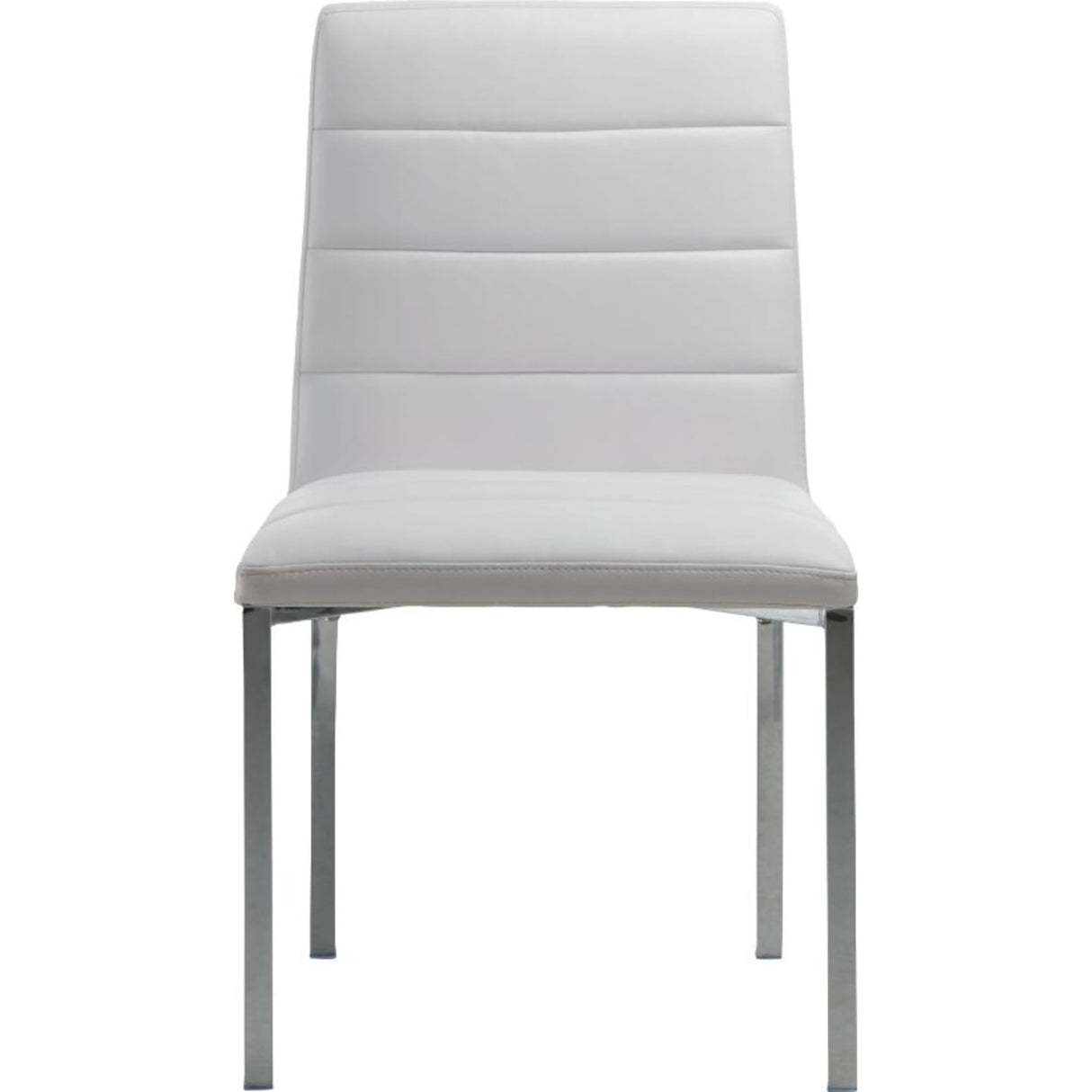 Amalfi Metal Back Chair in White Leather