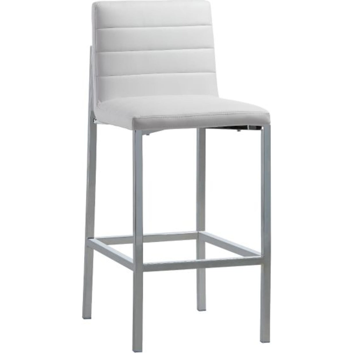 Amalfi Metal Back Counter Stool in White Leather
