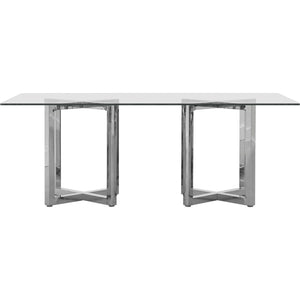 Amalfi Rectangular Glass Top Dining Table