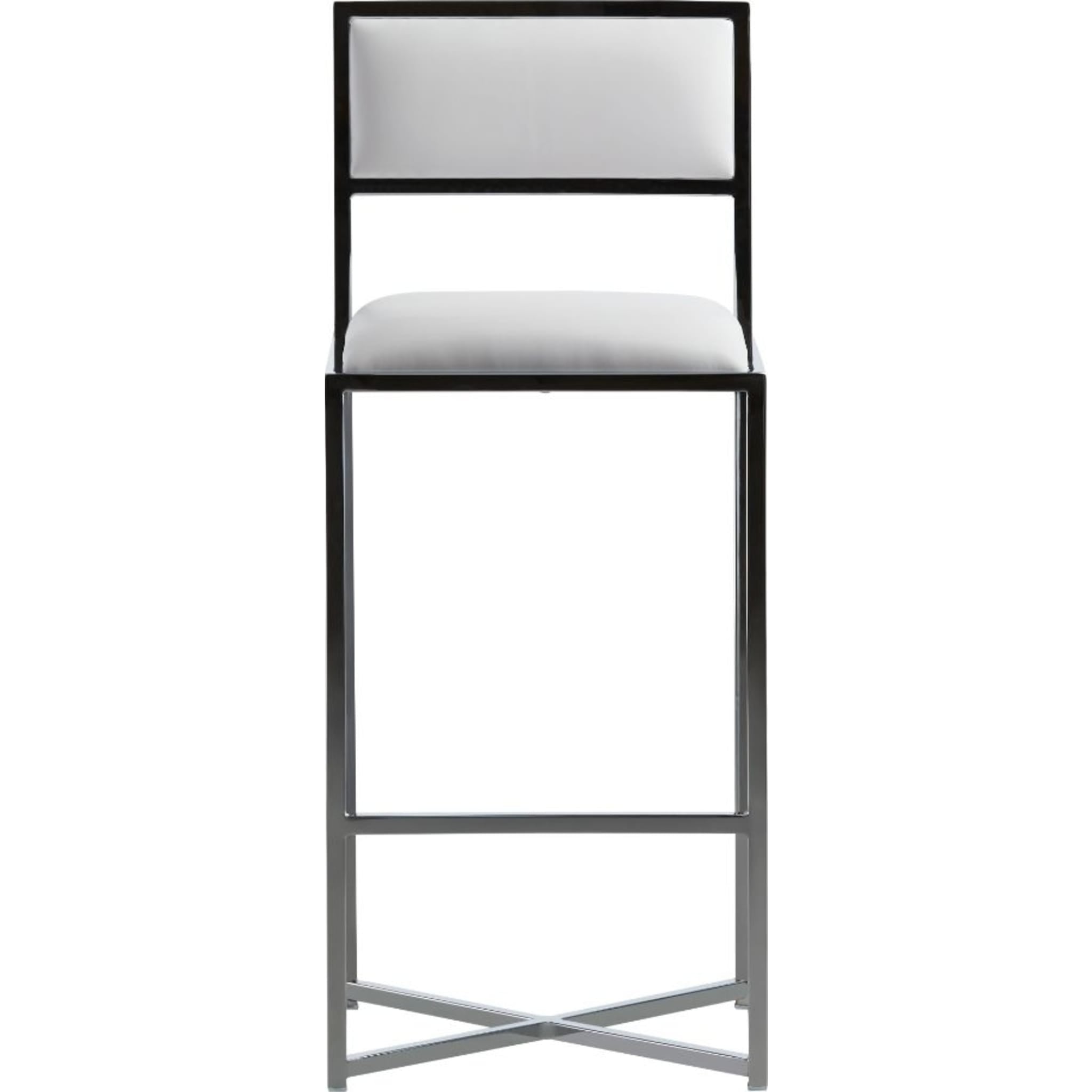 Amalfi X-Base Bar Stool in White Leather