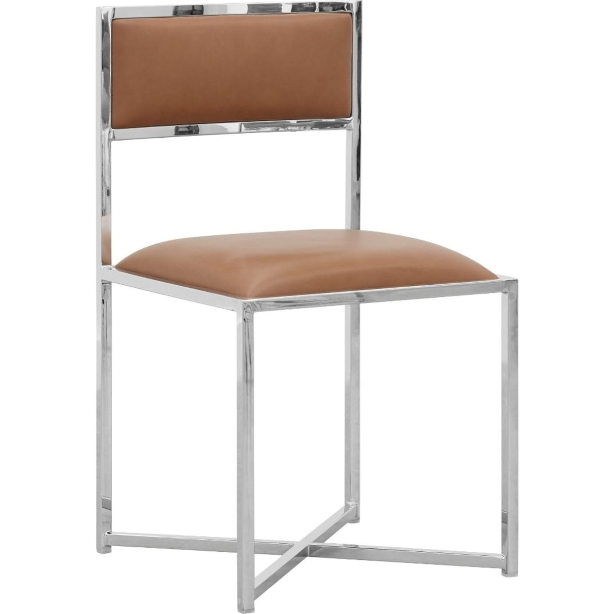 Amalfi X-Base Chair in Cognac Leather