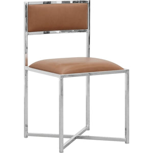 Amalfi X-Base Chair in Cognac Leather