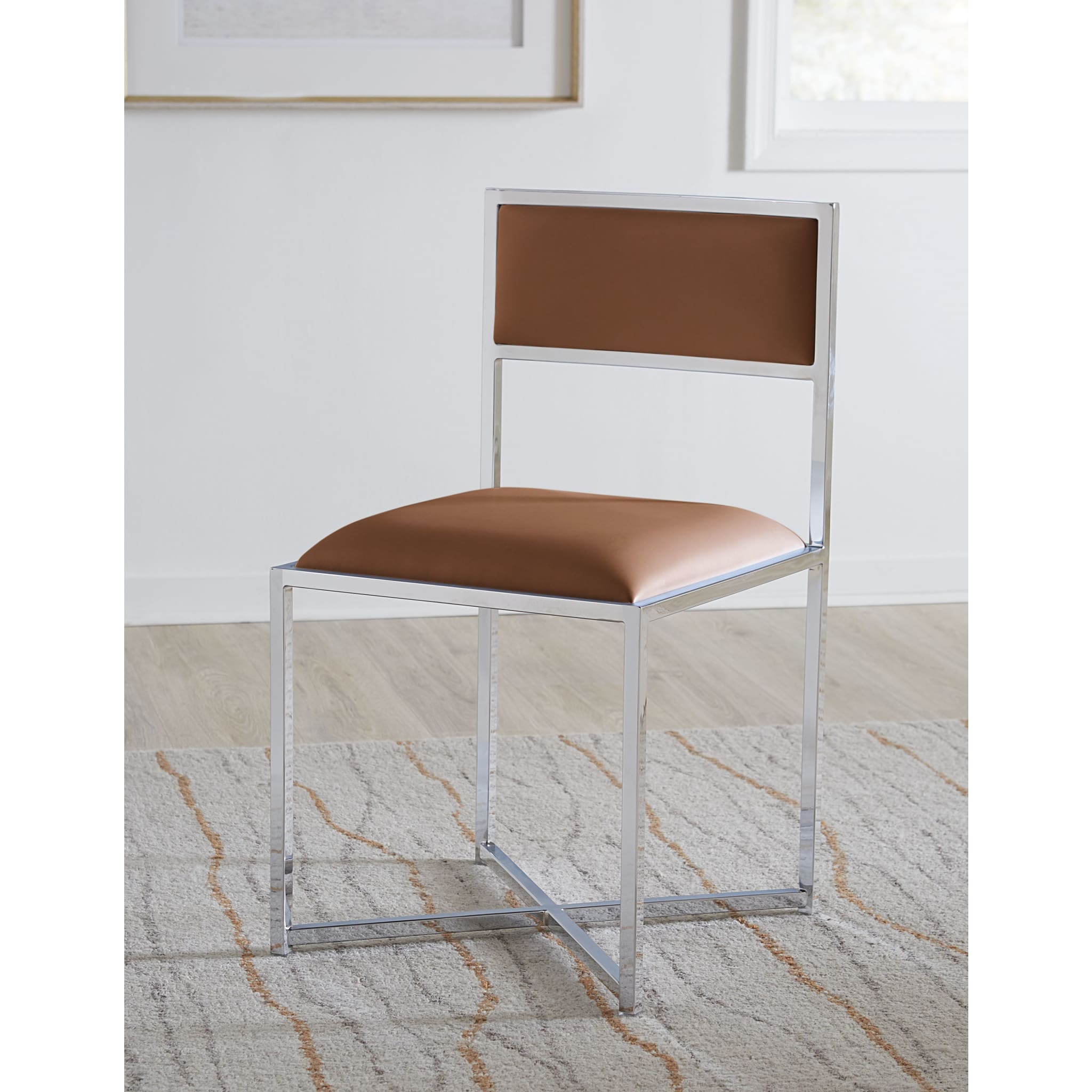Amalfi X-Base Chair in Cognac Leather