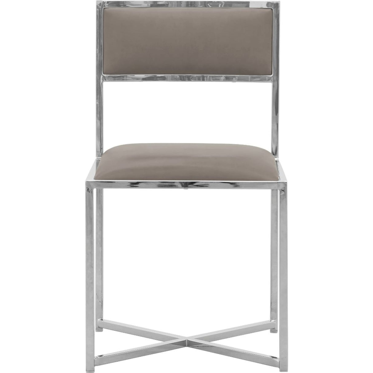 Amalfi X-Base Chair in Taupe Leather