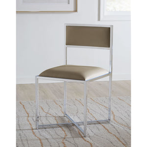 Amalfi X-Base Chair in Taupe Leather