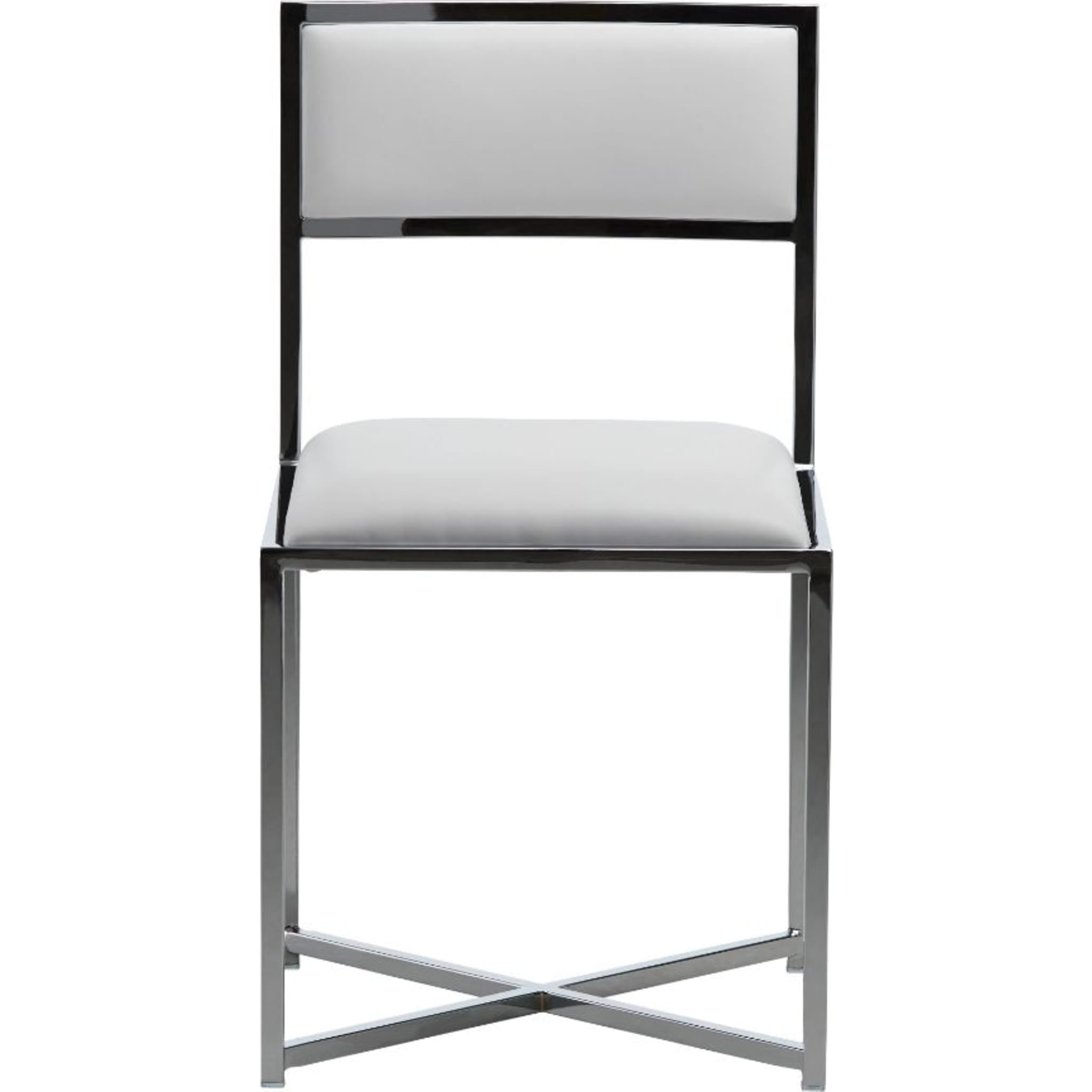 Amalfi X-Base Chair in White Leather