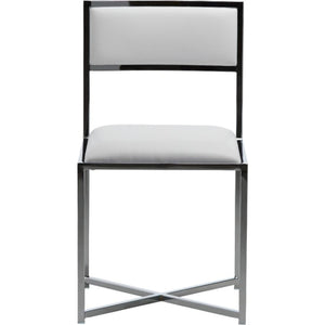 Amalfi X-Base Chair in White Leather
