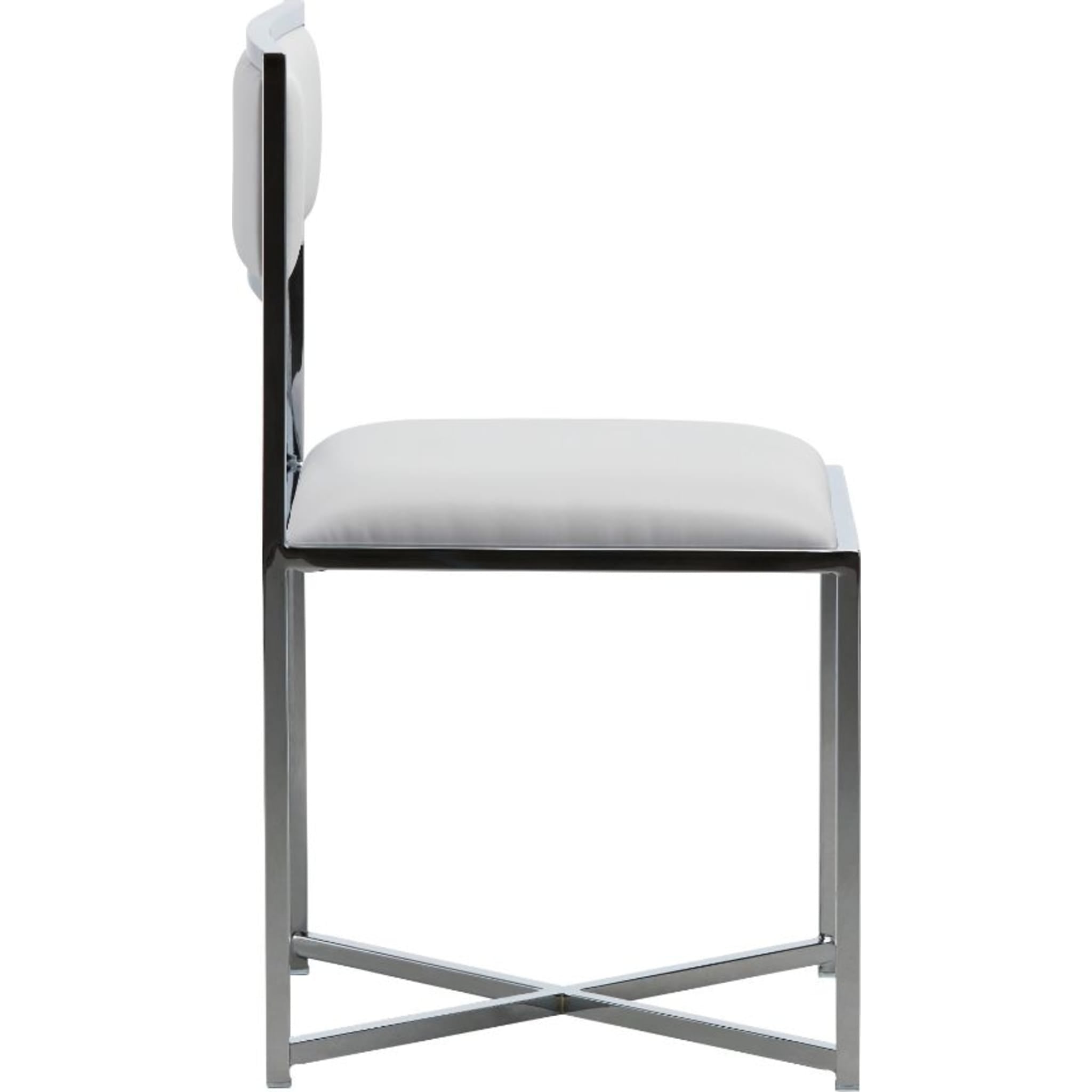 Amalfi X-Base Chair in White Leather
