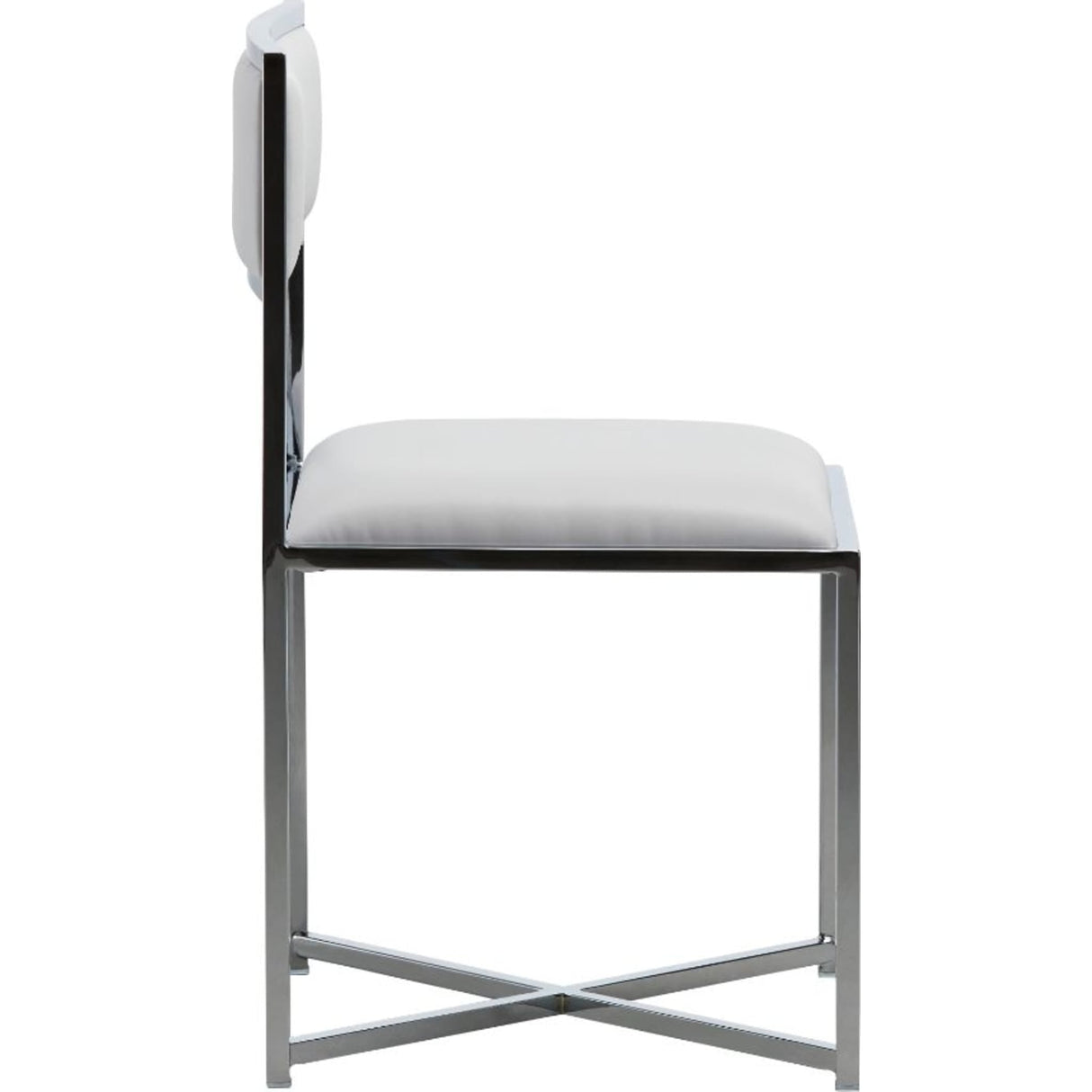 Amalfi X-Base Chair in White Leather