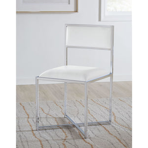 Amalfi X-Base Chair in White Leather
