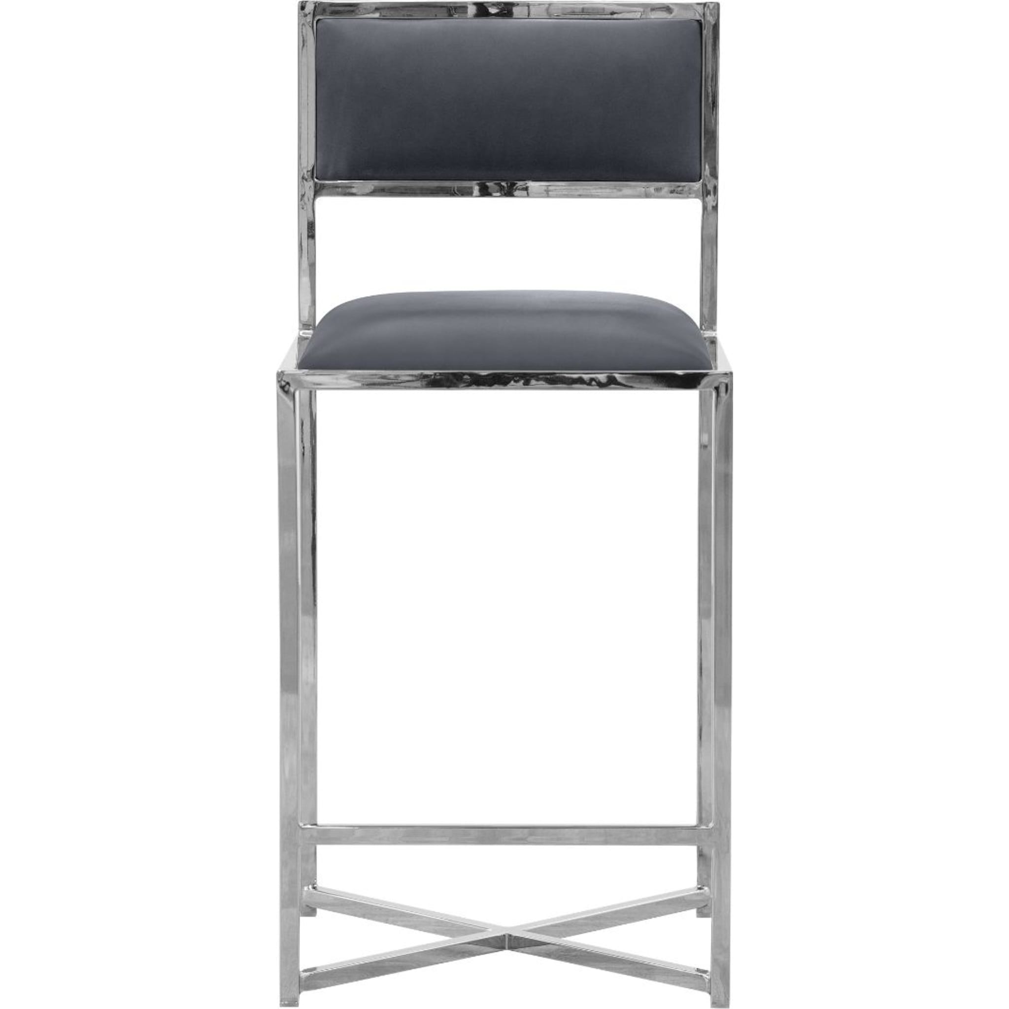 Amalfi X-Base Counter Stool in Cobalt Leather