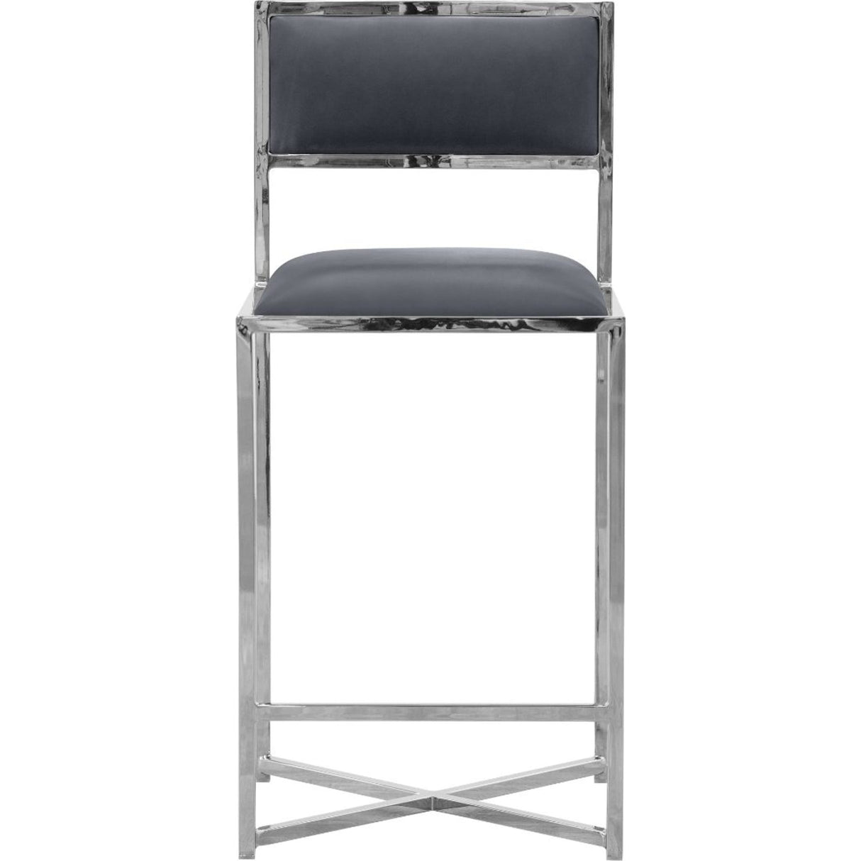 Amalfi X-Base Counter Stool in Cobalt Leather