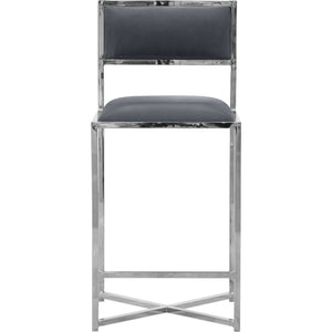 Amalfi X-Base Counter Stool in Cobalt Leather