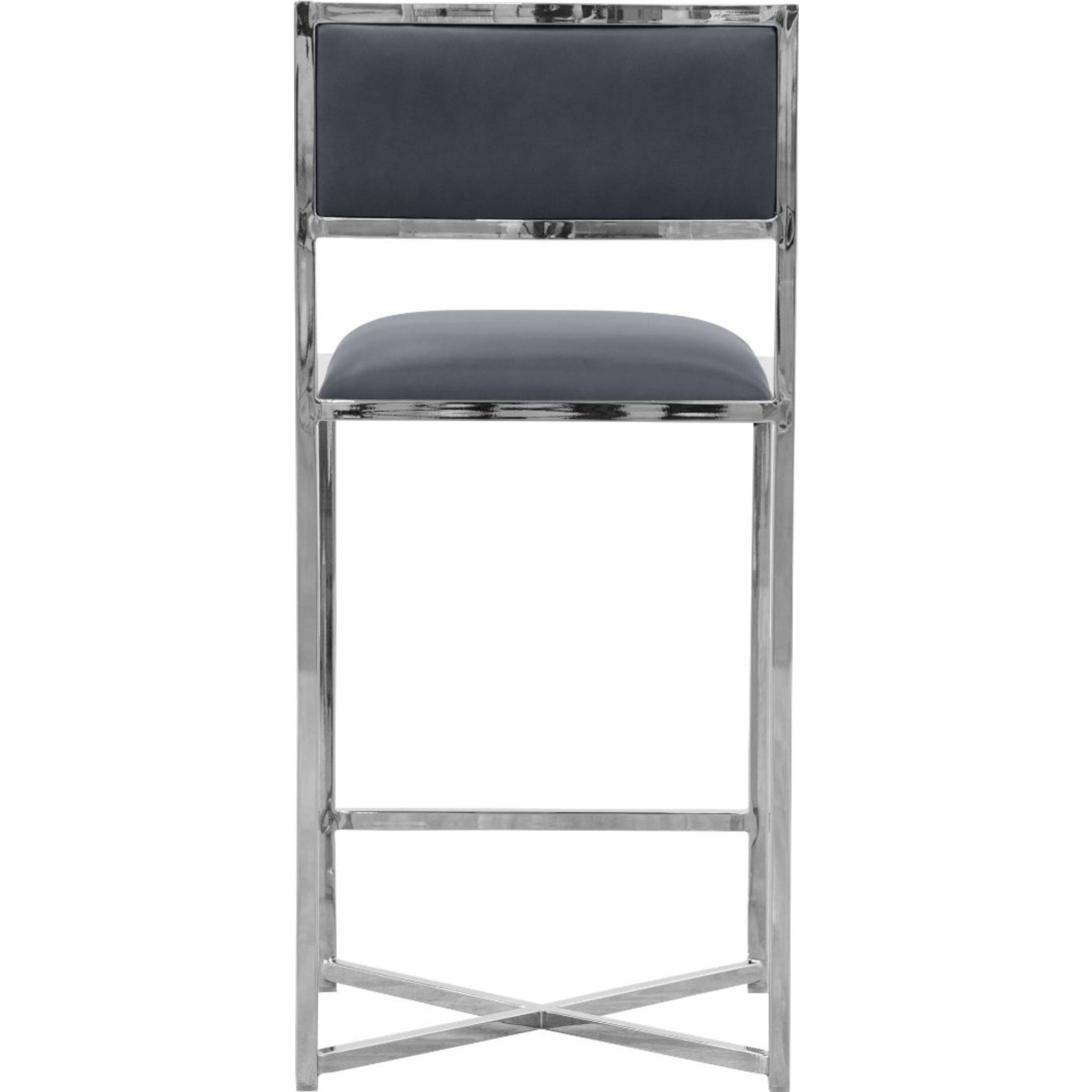 Amalfi X-Base Counter Stool in Cobalt Leather