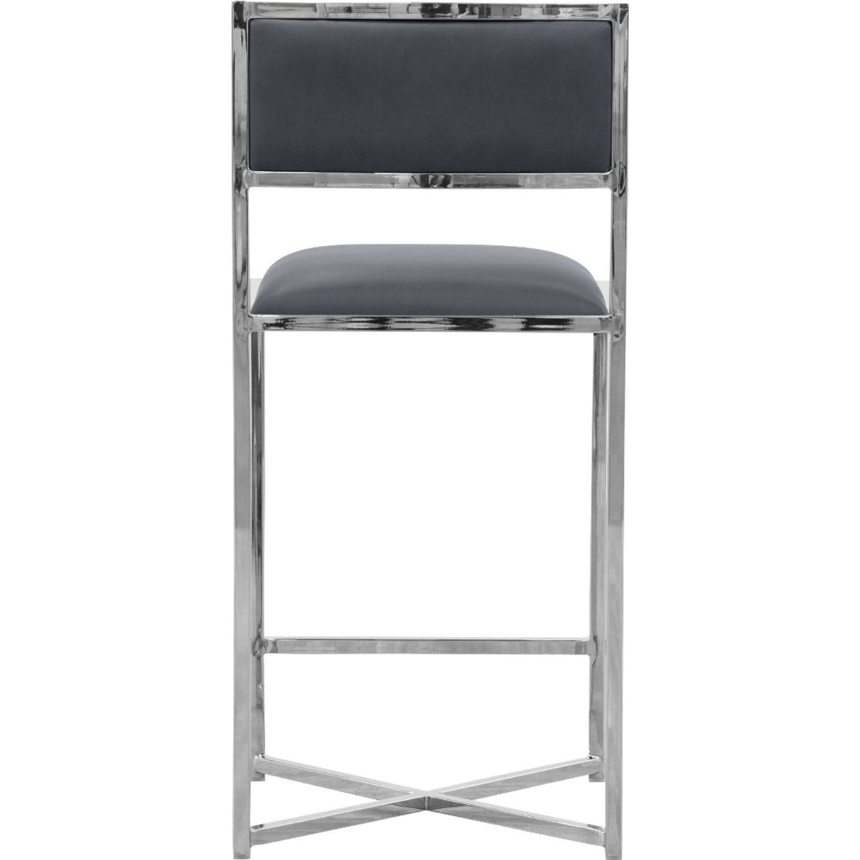 Amalfi X-Base Counter Stool in Cobalt Leather