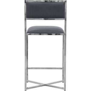 Amalfi X-Base Counter Stool in Cobalt Leather