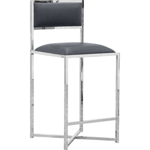 Amalfi X-Base Counter Stool in Cobalt Leather