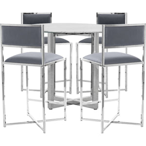 Amalfi X-Base Counter Stool in Cobalt Leather