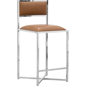 Amalfi X-Base Counter Stool in Cognac Leather