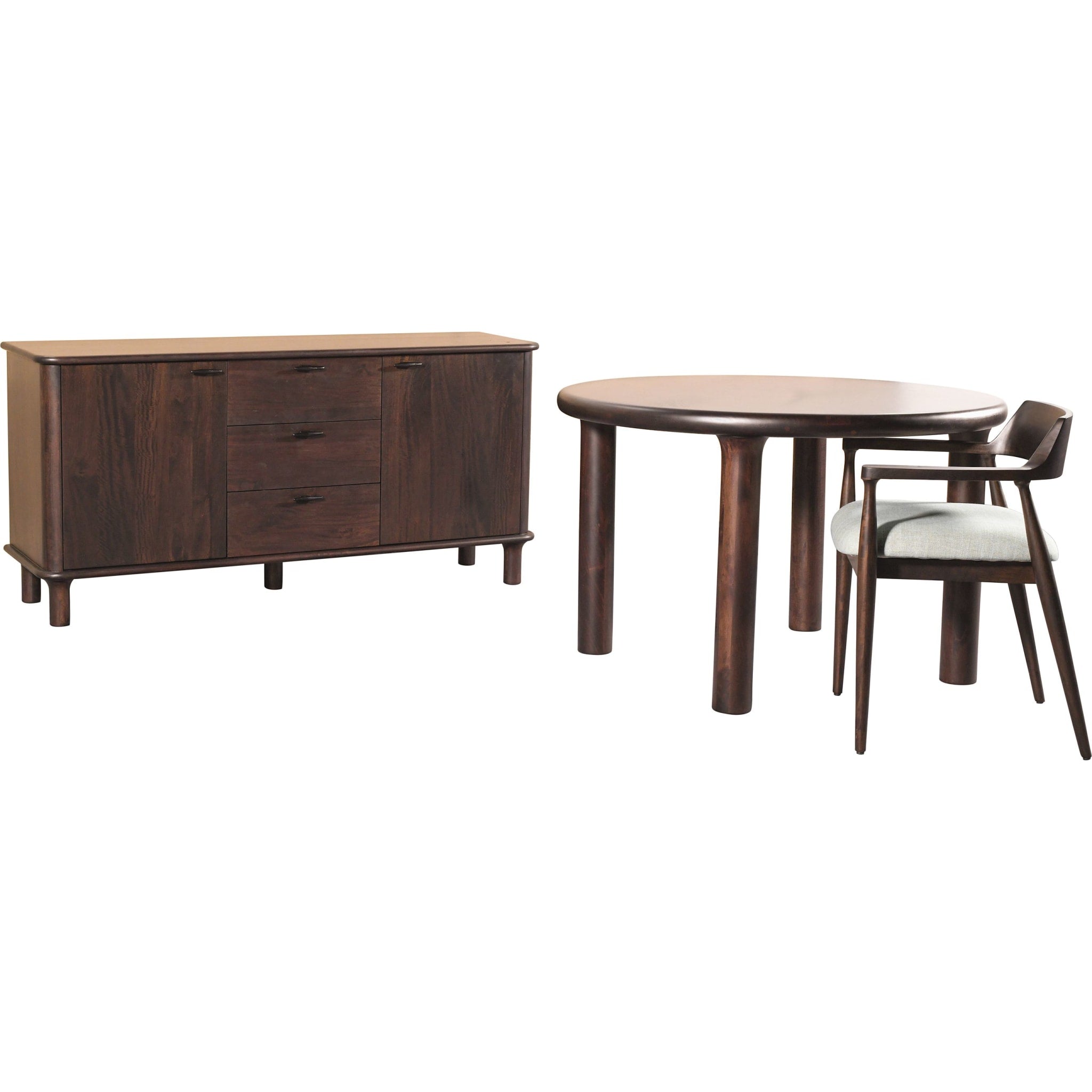 Amaroo Solid Mango Dining Table in Honey Date