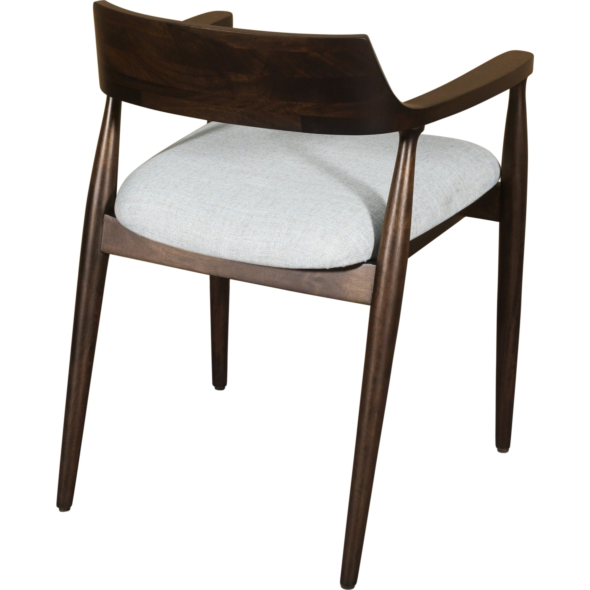 Amaroo Solid Mango Linen Upholstered Dining Arm Chair in Honey Date