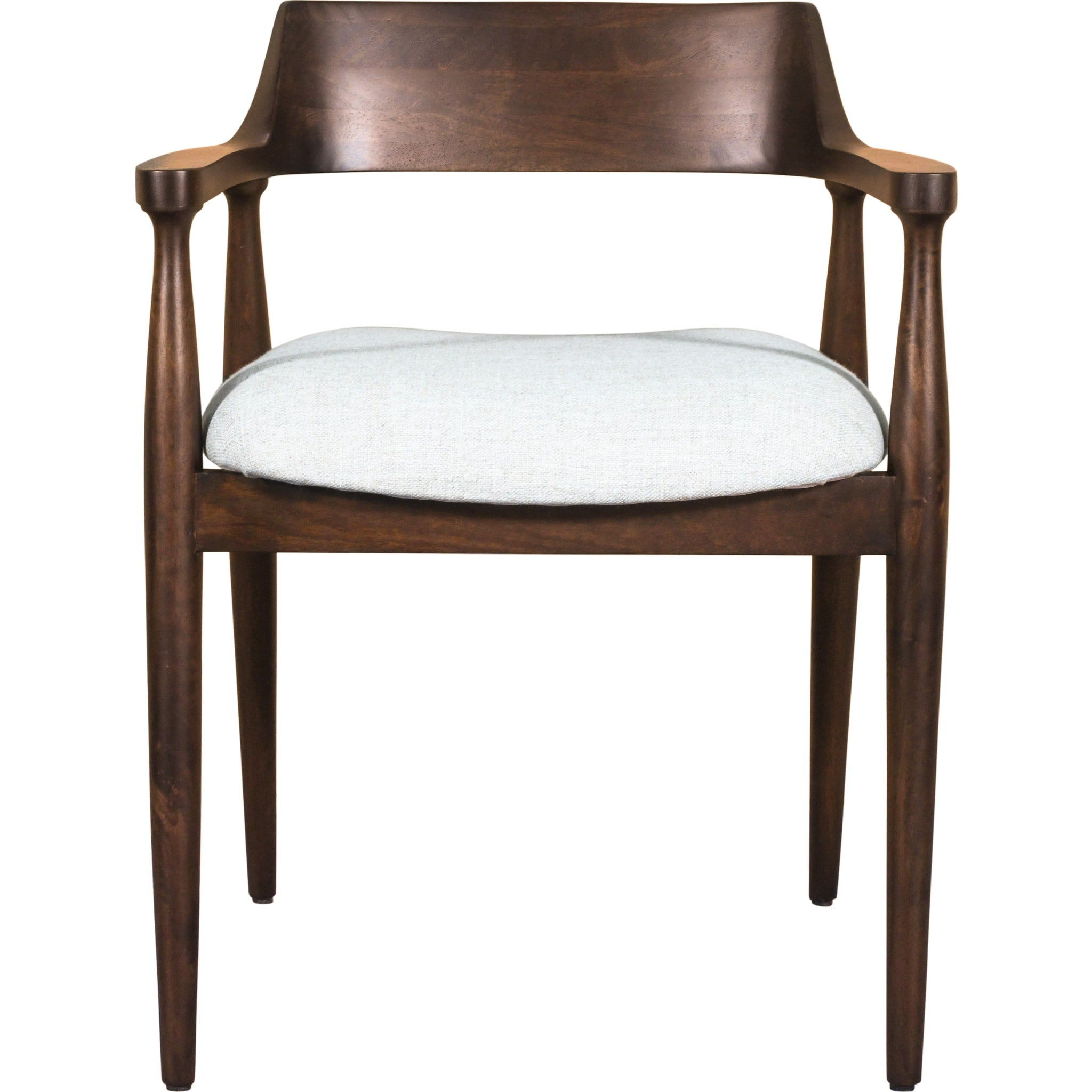 Amaroo Solid Mango Linen Upholstered Dining Arm Chair in Honey Date
