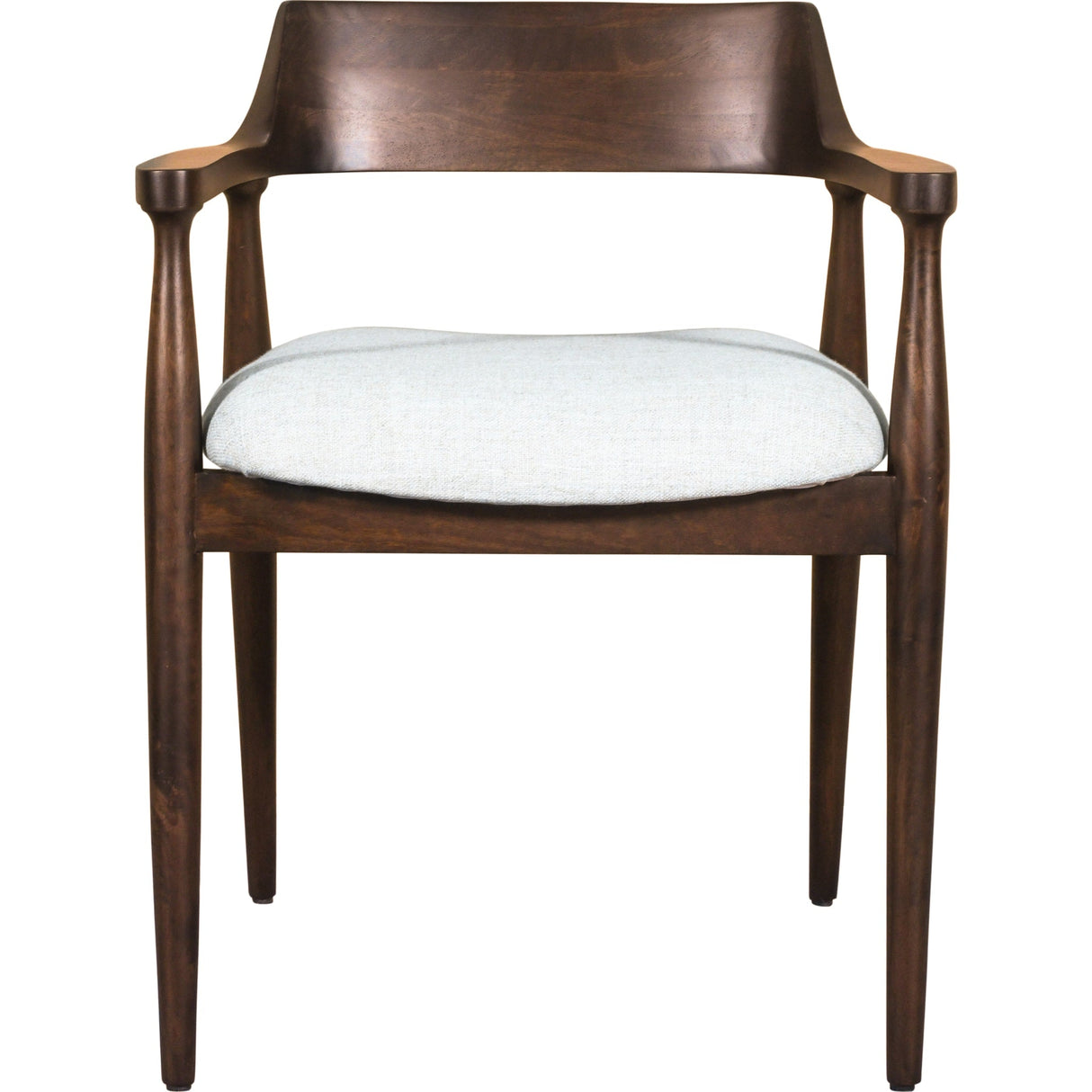 Amaroo Solid Mango Linen Upholstered Dining Arm Chair in Honey Date