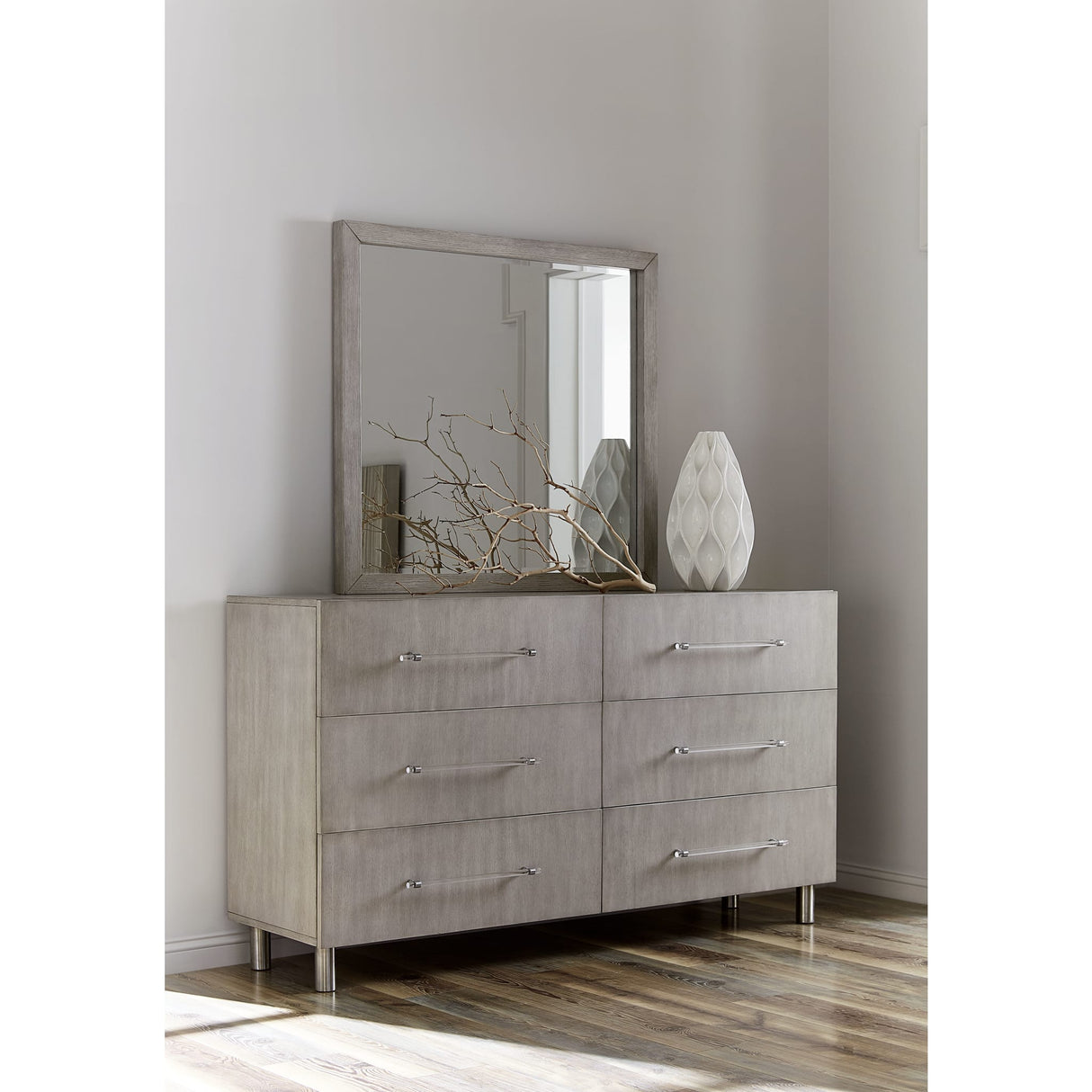 misty grey dresser Cambria Hills Mist Gray Dresser