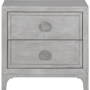 Boho Chic Nighstand in Washed White