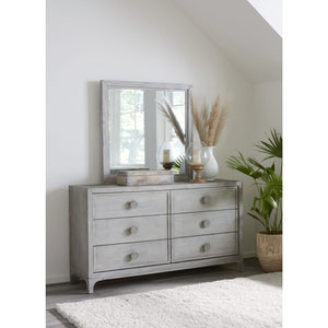 Boho Chic Six-Drawer Dresser in Washed White (2024)