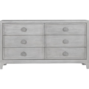 Boho Chic Six-Drawer Dresser in Washed White (2024)