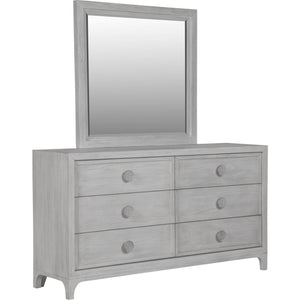 Boho Chic Six-Drawer Dresser in Washed White (2024)