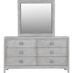 Boho Chic Six-Drawer Dresser in Washed White (2024)