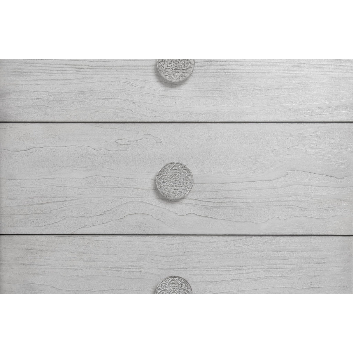 Boho Chic Six-Drawer Dresser in Washed White (2024)