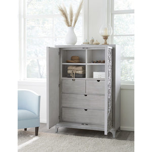 Boho Chic Wardrobe Chest in Washed White (2024)