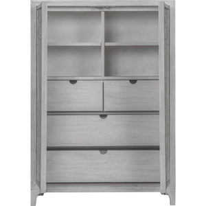 Boho Chic Wardrobe Chest in Washed White (2024)