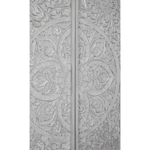 Boho Chic Wardrobe Chest in Washed White (2024)