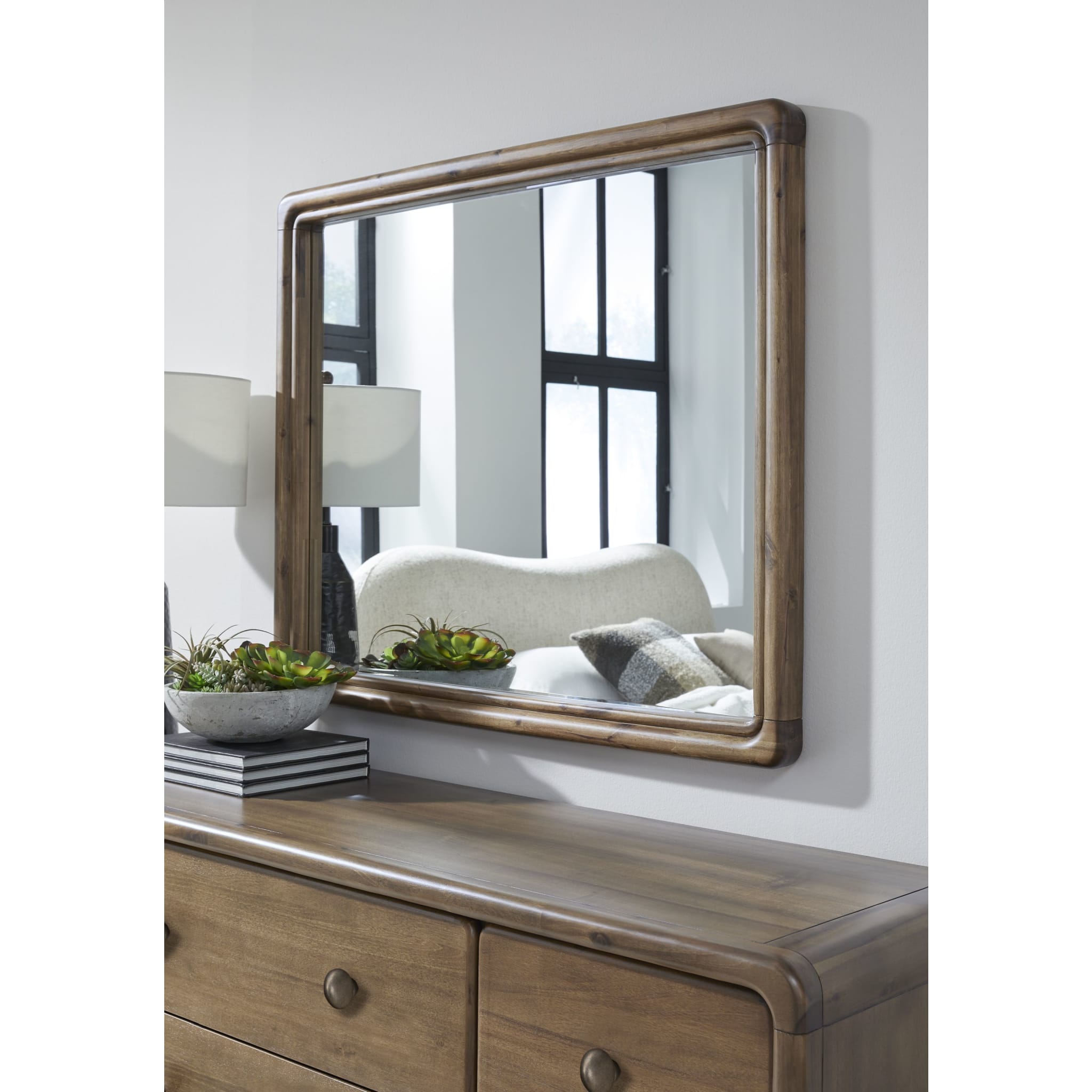 Boka Beveled Glass Wall or Dresser Mirror in Impala