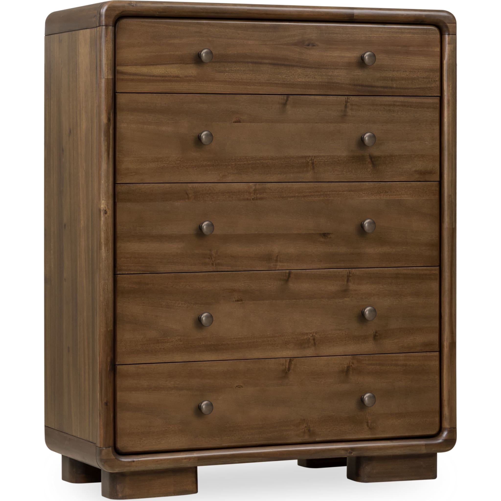 Boka Five Drawer Acacia Wood Chest in Impala