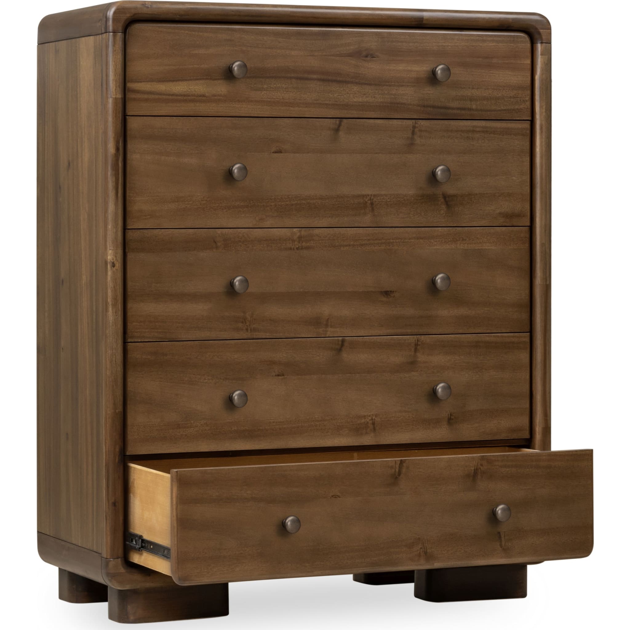 Boka Five Drawer Acacia Wood Chest in Impala