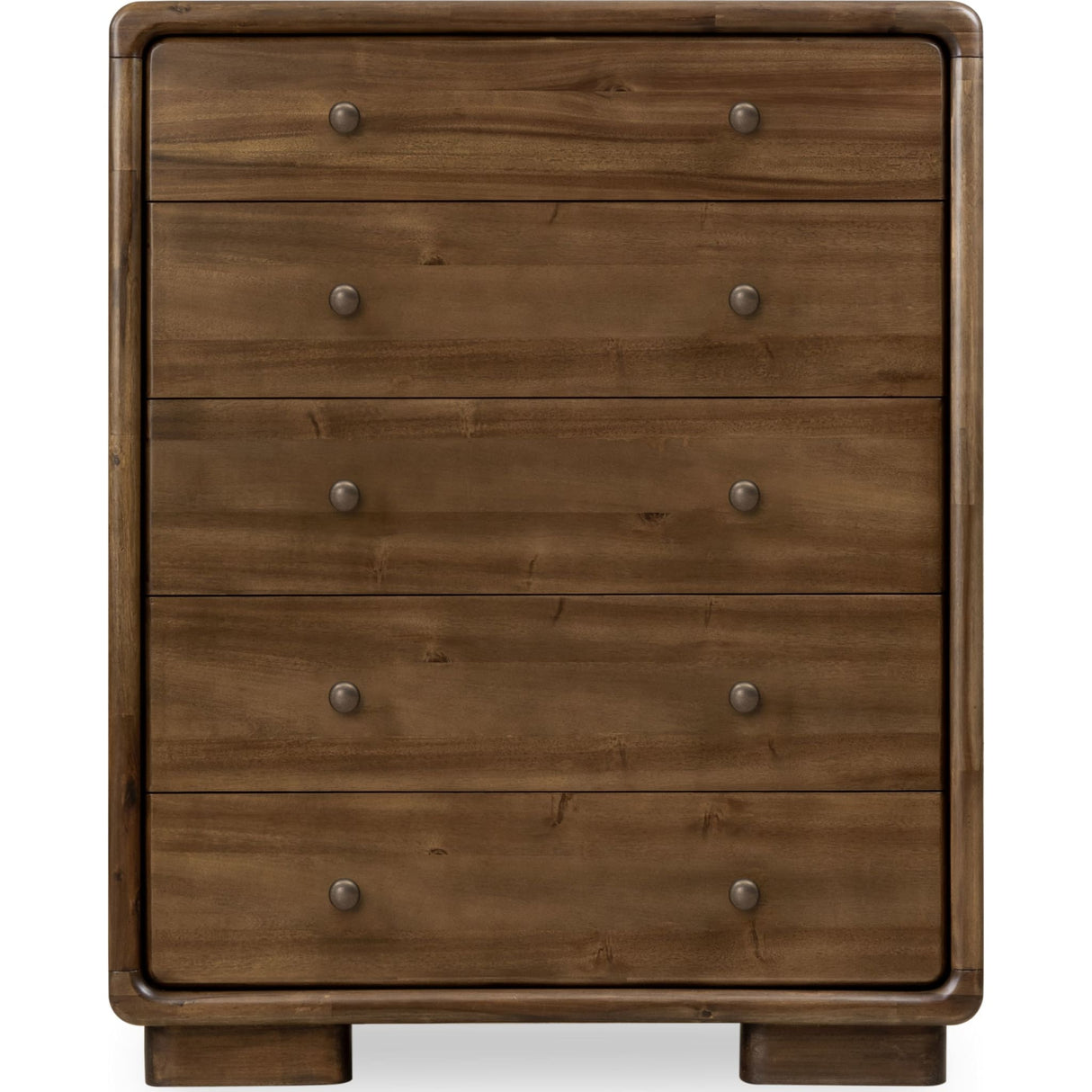 Boka Five Drawer Acacia Wood Chest in Impala