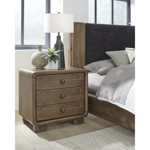 Boka Three Drawer Acacia Wood Nightstand in Impala
