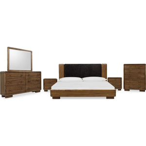 Boka Two Drawer Acacia Wood Nightstand in Impala