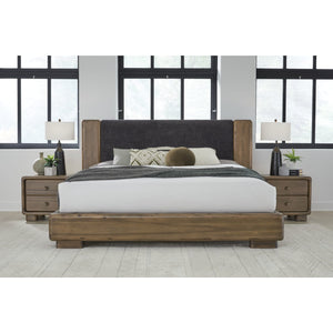 Boka Two Drawer Acacia Wood Nightstand in Impala